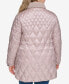 Фото #2 товара Plus Size Faux-Fur-Collar Quilted Coat