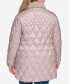 ფოტო #2 პროდუქტის Plus Size Faux-Fur-Collar Quilted Coat