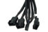 Фото #3 товара Phobya 4Pin PWM auf 3x 4Pin PWM 30cm - Molex (4-pin) - Molex (4-pin) - Male - Female - 90° - Black