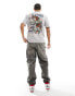 River Island snake back print t-shirt in light grey M - фото #8