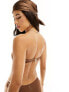 Фото #7 товара South Beach ring detail bandeau bikini in brown