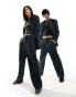 Фото #3 товара Reclaimed Vintage unisex washed cord straight leg trousers in charcoal co-ord