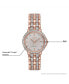 ფოტო #6 პროდუქტის Women's Eco-Drive Crystal Accent Rose Gold-Tone Stainless Steel Bracelet Watch 28mm EW2348-56A