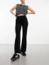 Фото #2 товара JDY high waisted flared trousers in black