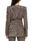 Badgley Mischka Velvet Sequin Blazer Women's