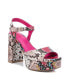 Фото #1 товара Women's Heeled Platform Sandals BUGA By Multicolor