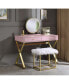 Фото #5 товара Adao Vanity Mirror & Stool, Faux Fur, Mirror