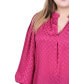 ფოტო #4 პროდუქტის Plus Size Long Sleeve Smocked Cuff Blouse