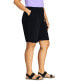 Фото #3 товара Plus Size Sport Knit High Rise Elastic Waist Shorts