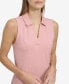 Women's Sleeveless Knit Polo Dress Розовый, S - фото #4