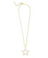 ფოტო #1 პროდუქტის Cut Out Star Cubic Zirconia Pendant Necklace