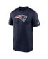 Фото #3 товара Men's Navy New England Patriots Legend Logo Performance T-shirt
