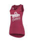 Фото #1 товара Women's Crimson Oklahoma Sooners Ferris Melange V-Neck Tank Top