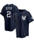 ფოტო #4 პროდუქტის Men's Derek Jeter Navy New York Yankees 2020 Hall of Fame Induction Alternate Replica Player Name Jersey