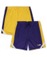 ფოტო #1 პროდუქტის Men's Purple, Gold LSU Tigers Big and Tall Team Reversible Shorts