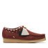 Фото #2 товара Clarks Wallabee 26168847 Mens Red Suede Oxfords & Lace Ups Casual Shoes