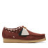 Clarks Wallabee 26168847 Mens Red Suede Oxfords & Lace Ups Casual Shoes