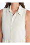 LCW Gömlek Yaka Keten Karışımlı Kadın Elbise