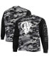 ფოტო #1 პროდუქტის Men's Black Los Angeles Rams Camo Long Sleeve T-shirt