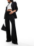 Фото #3 товара ASOS DESIGN pull on slub wide leg trouser in black