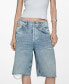 Women's Decorative Ripped Denim Bermuda Shorts Синий, 4 - фото #1