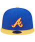 ფოტო #3 პროდუქტის Men's Royal, Yellow Atlanta Braves Empire 59FIFTY Fitted Hat