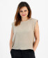 ფოტო #1 პროდუქტის Petite Sleeveless Charmeuse Tee