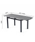 Modern Grey Expandable Dining Table for Small Spaces