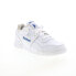 Фото #4 товара Reebok Workout Plus Mens White Leather Lace Up Lifestyle Sneakers Shoes