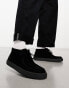 Fred Perry Dawson mid suede boots in black