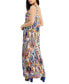 ფოტო #2 პროდუქტის Petite Printed Twist-Front Maxi Dress