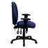 Фото #1 товара High Back Navy Fabric Multifunction Ergonomic Executive Swivel Chair With Adjustable Arms