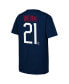 Фото #2 товара Men's Timothy Weah Navy USMNT Name Number T-Shirt