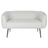 Sofa DKD Home Decor Black Greige Foam Wood Metal Velvet Scandi 129 x 75 x 73 cm