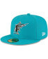 Фото #5 товара Men's Teal Florida Marlins Cooperstown Collection Turn Back The Clock 59FIFTY Fitted Hat