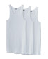 Фото #1 товара Big & Tall Ribbed Cotton Tank Undershirt 3-Pack