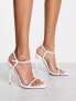 Фото #2 товара Simmi London Nolan heeled barely there sandals in white patent