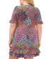 Фото #4 товара Plus Size Printed Ruffled-Hem Jersey Shift Dress