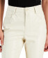 ფოტო #3 პროდუქტის Juniors' Glossy High Rise Faux-Leather Flare Jeans