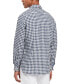 ფოტო #2 პროდუქტის Men's Slim-Fit Gingham Check Button-Down Linen Shirt
