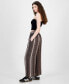 ფოტო #3 პროდუქტის Juniors' Printed Drawstring Wide-Leg Pants