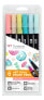 Фото #11 товара Tombow ABT-6P-4 - Fine/Extra Bold - 6 colours - Multicolour - Bullet tip & Brush tip - Multicolour - Round