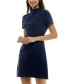 ფოტო #3 პროდუქტის Juniors' Mock-Neck Bodycon Short-Sleeve Dress