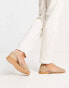 Фото #3 товара ASOS DESIGN Francis leather woven flat sandals in taupe