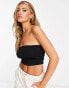 Фото #3 товара ASOS DESIGN Fuller Bust ultimate crop bandeau top in black