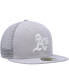 Фото #4 товара Men's Gray Oakland Athletics 2023 On-Field Batting Practice 59FIFTY Fitted Hat