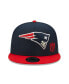 Фото #3 товара Men's Navy, Red New England Patriots Flawless 9Fifty Snapback Hat