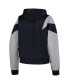 Women's Navy New York Yankees Colorblock Fleece Quarter-Zip Hoodie