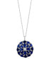ფოტო #1 პროდუქტის EFFY® Sapphire (8-1/3 ct. t.w.) & Diamond (3/8 ct. t.w.) Cluster 18" Pendant Necklace in 14k White Gold