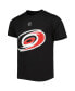 ფოტო #3 პროდუქტის Big Boys Sebastian Aho Black Carolina Hurricanes Name and Number Player T-shirt